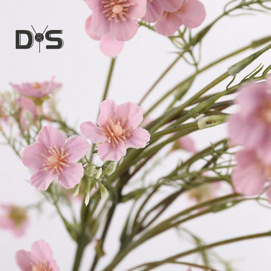 Искусственные цветы Пышные весенние украшения Яркие цвета Букет из гипсофилы и шелковых цветов