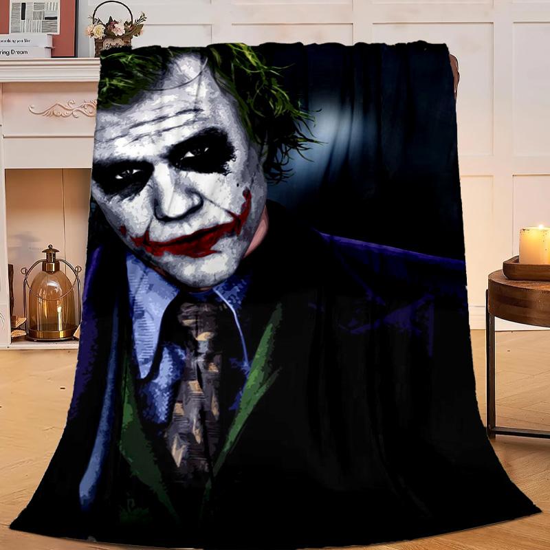 1PC Jo-ker's Masked Faces Flannel Blanket Gift, Suitable for Both Men And Women, Soft Ideal for Beds And Sofa, Birthday Or Christmas Gift