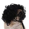 Adorable Black Color Pet Wig With Fun Afro Style For Halloween Parties And Festivals