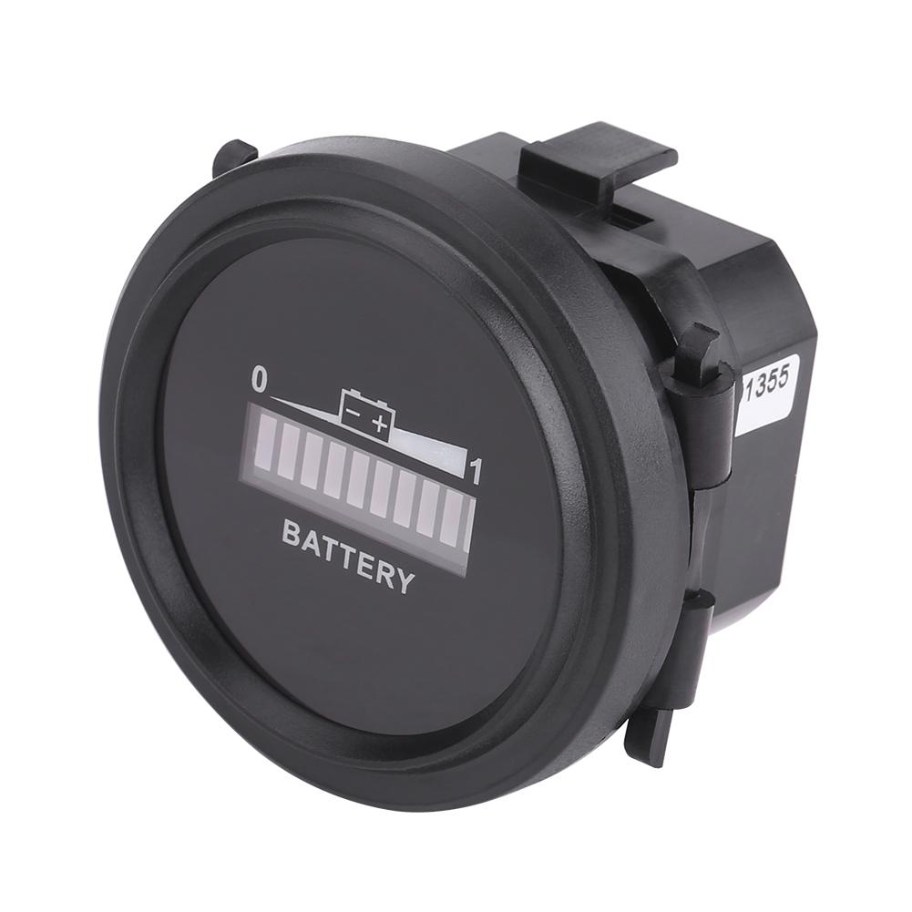 Battery Gauge Battery Meter Battery Indicator Meter 12V/24V/36V/48V/72V LED Digital Battery Indicator Meter Gauge for Cart