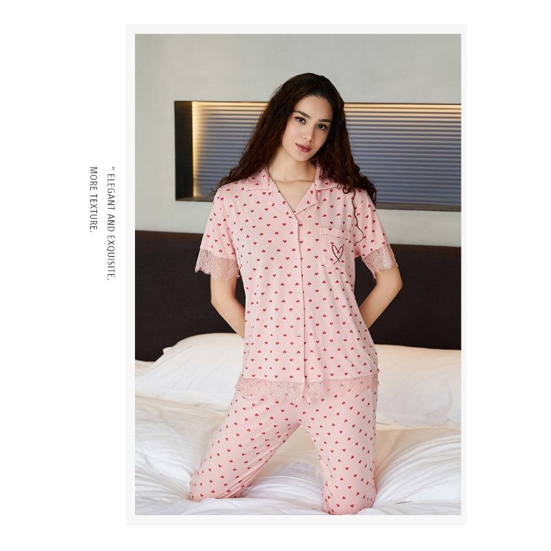 Ladies Love Polka Dot Modal Cotton Double Pocket Cardigan Loungewear Fashion Ladies Ladies Love Polka Dot Modal Cotton Double Pocket Cardigan Loungewear Ladies ...