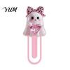 Decorative Reading Accessories Halloween Cute Acrylic Bookmark, Durable Cartoon Page Marker, Book Clips for Students Elastic Clip Design Stationery