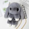 Сумка Play Dead Rabbit, симпатичная сумка из искусственного меха кролика Rex, плюшевая сумка из кролика, сумка из кролика с цепочкой, женская сумка через плечо