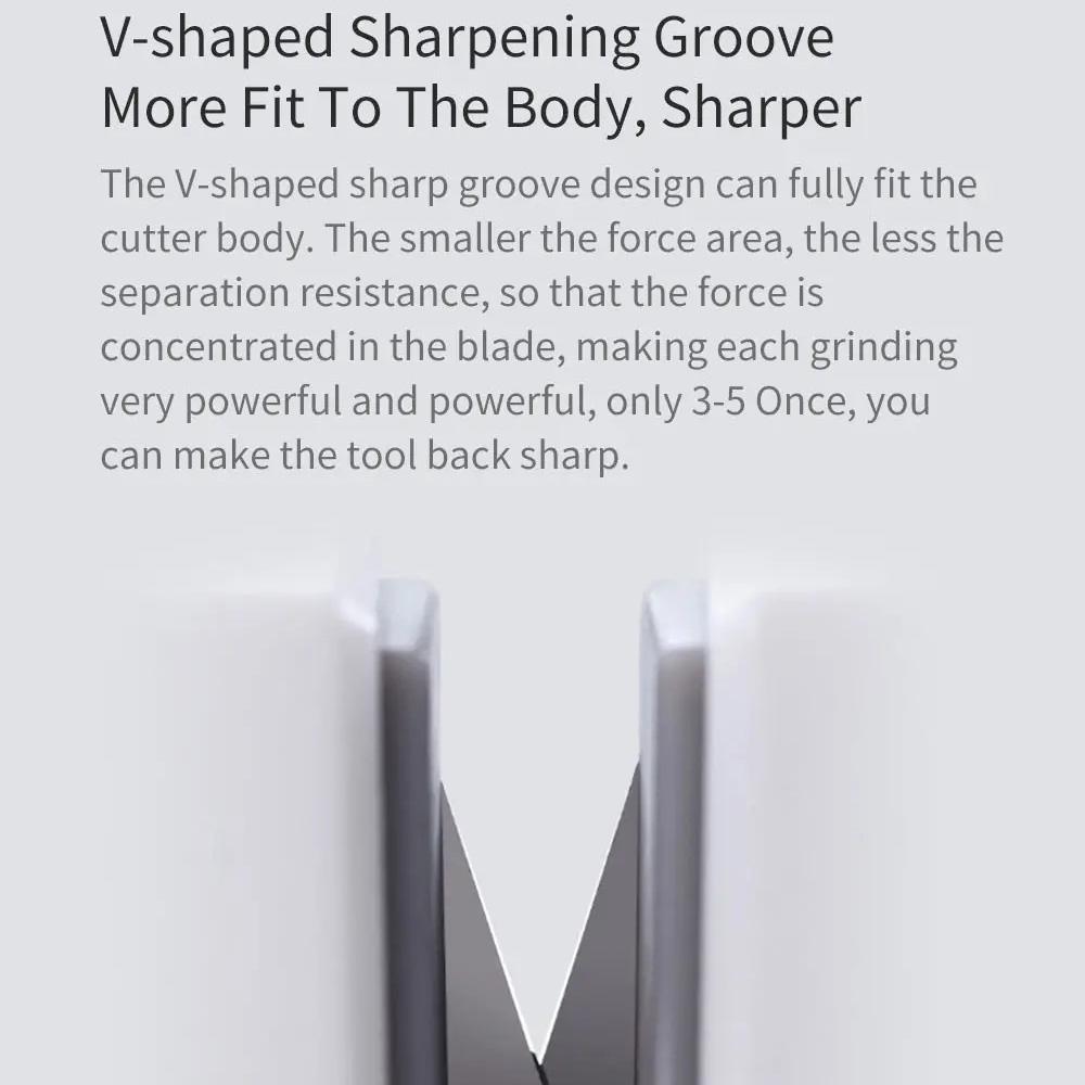 Xiaomi HUOOU мини-точилка для ножей, фиксируемый точильный камень, тройное колесо, точильный камень, точилки, портативный инструмент для заточки