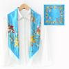 91CM large square scarf women's gift spring and autumn sunscreen silk scarf Suzhou and Hangzhou trend satin large square scarf shawl wholesale