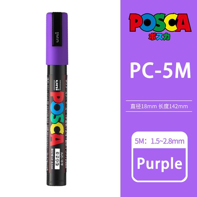 Маркер-краска Uni POSCA, 39 цветов PC-5M/44 PC-3M/36 PC-1M, Акриловые маркеры для рисования по камню, граффити, Художественные принадлежности