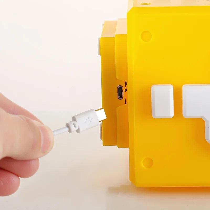 Светодиодный ночник с вопросительным знаком и музыкой, периферийное устройство для детской спальни, прикроватная лампа с зарядкой от USB, подарок