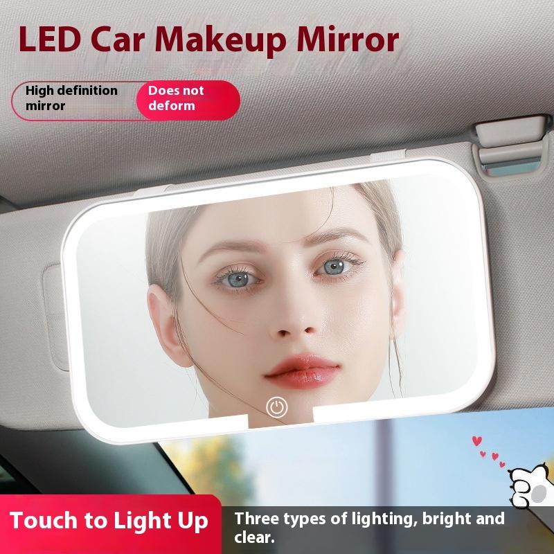 1 шт. Козырек Зеркало для макияжа LED HD Зеркала заднего вида для салона автомобиля для девушек Перезаряжаемая подсветка Универсальное Тонкое Зеркало-трюмо