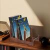 Record Storage Record Storage Rack Wooden 3-Layer Desktop Album Recipe Shelf Photo Organizer Holder For Bookstore Bookshelf