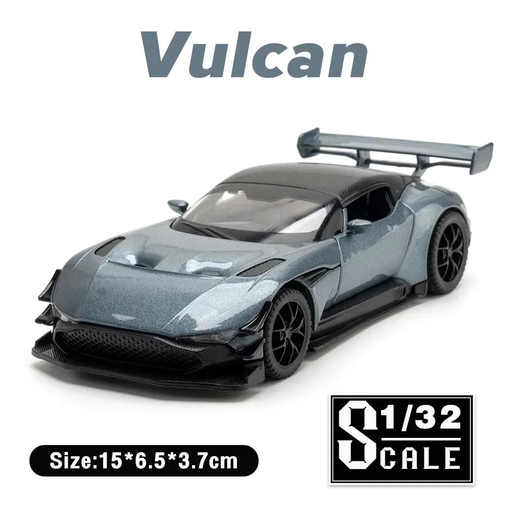 1:Масштаб 32 Модель спортивного автомобиля Vulcan DB12 Игрушка Инерционная Звук Свет Металл Литье под давлением Модели транспортных средств для детских интерактивных игрушек