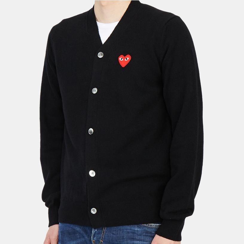 Comme des Garçons PLAY COMME des GARCONS PLAY FW25 Cardigan with Red Heart 'Black' Men's AX-N008-051-1