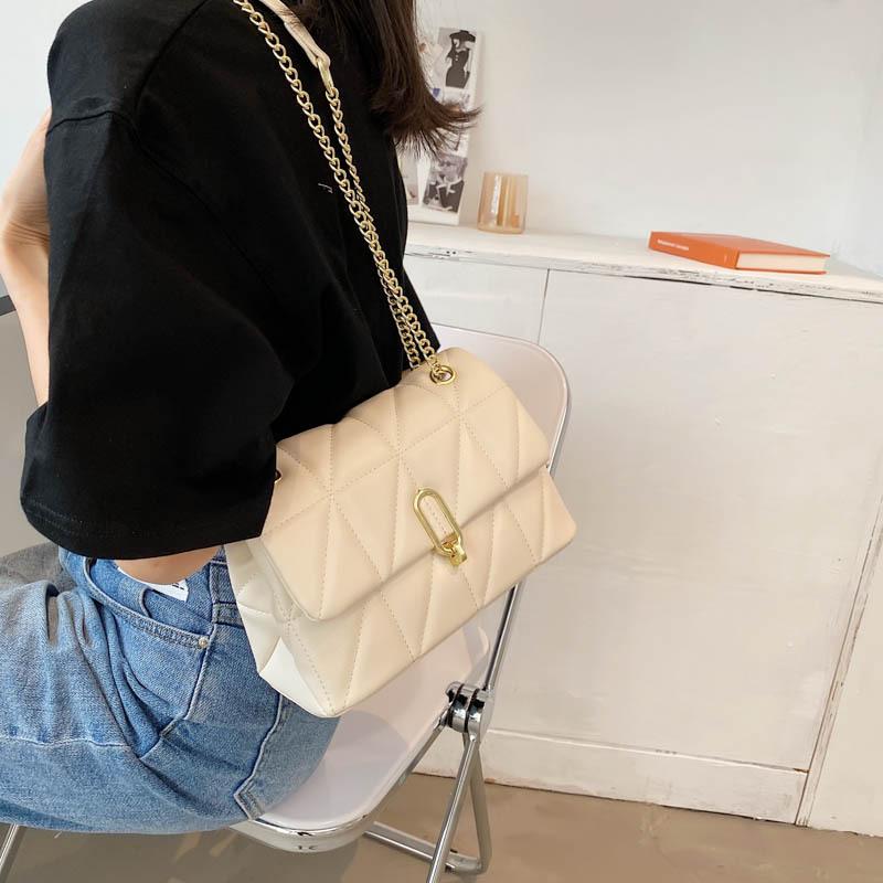 Yogodlns Роскошная сумка через плечо с вышивкой и цепочками для женщин, дизайнерская сумка-мессенджер с клапаном, модная брендовая сумка через плечо, сумка