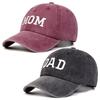 Козырьки ПАПА МАМА Бейсболки Хип-хоп Стираные потертые выцветшие кепки Мужчины Женщины Спорт на открытом воздухе