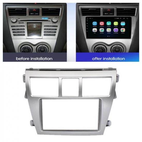 Fit 2006-12 Toyota Yaris Sedan 7-Inch Stereo Frame Radio Fascia Panel Bezel Trim