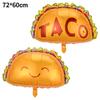Mexican Carnival Flag Burrito Pitana Aluminum Balloon Cactus Avocado Carnival Party Balloon