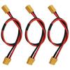 Boladge 3-Piece XT60 Extension Cable with Male To Female Connectors, 14AWG, 30CM Silicone Cable for RC LiPo Battery