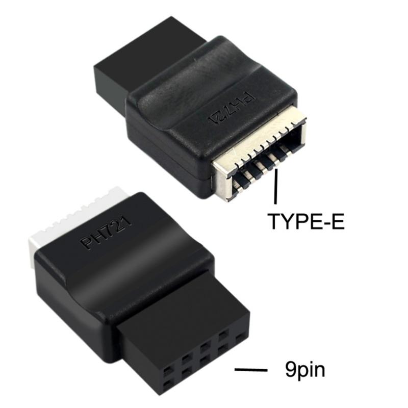 USB 2.0 9-контактный на Type Header Адаптер Разъемы передней панели Материнская плата USB 9-контактный на Type для настольной материнской платы