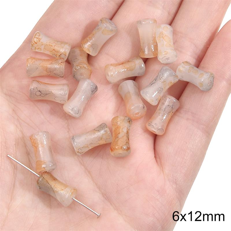 20Pcs Crystal Glass Beads Sunshine Color Loose Space Beads for Bracelet Necklace DIY Jewelry Craft Making Accessories