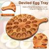 Wooden Egg Tray 16/24 Hole Pine Kitchen Organizer for Fridge Countertop