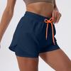 Women's Quick-Dry Summer Sports Yoga Hot Shorts - Breathable, Anti-Exposure, Two-in-One Fitness and Night Running Pants