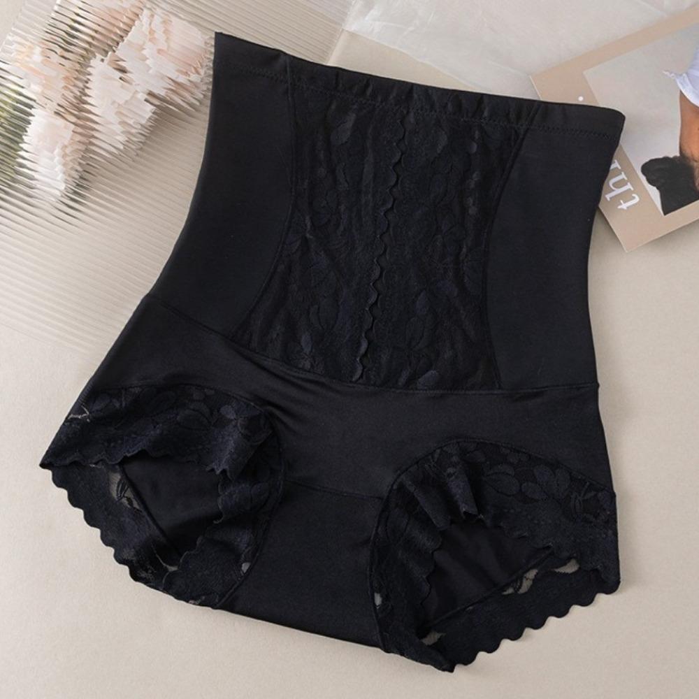 High Waist Lace Slimming Shapers Seamless Tummy Control Underwear Elastic Butt Lifter Briefs Women