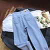 Women Jeans Spring Autumn Elastic Waist Light Blue Loose Denim Pants Harem Pants Female Casual Trousers