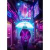 Future Cyberpunk City Poster Punk Style Night City Street Scenery Canvas  Wall  Picture for Living Room Decor Cuadro