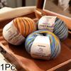 1 шт. Секционная окрашенная шерстяная пряжа, линия из чистого хлопка, нить ручной работы, многоэлементная, ручного ткачества, многофункциональная, нить из натурального шелка и шерсти