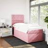 Cadre de lit avec matelas - Maison Exclusive - 80x200 cm - Velours - Tête de lit réglable