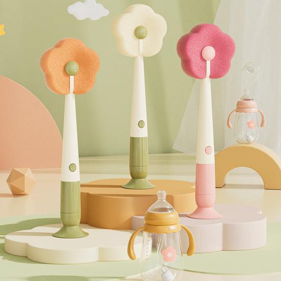 Щетка для чистки с основанием на присоске, съемная губка в форме цветка, функции «три в одном», многофункциональная щетка для чистки