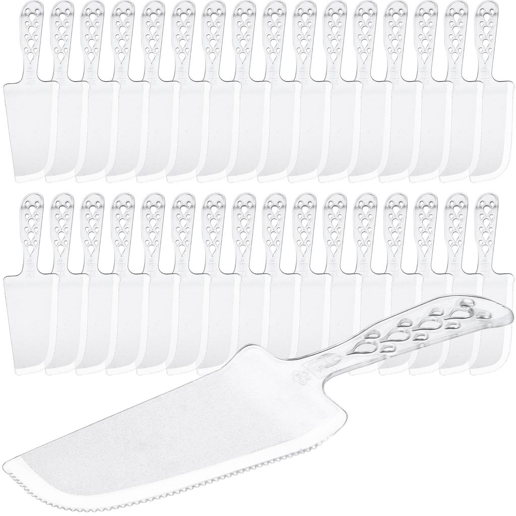 Disposable Plastic Cake Cutter And Server Clear Cake Plastic Server Cutter