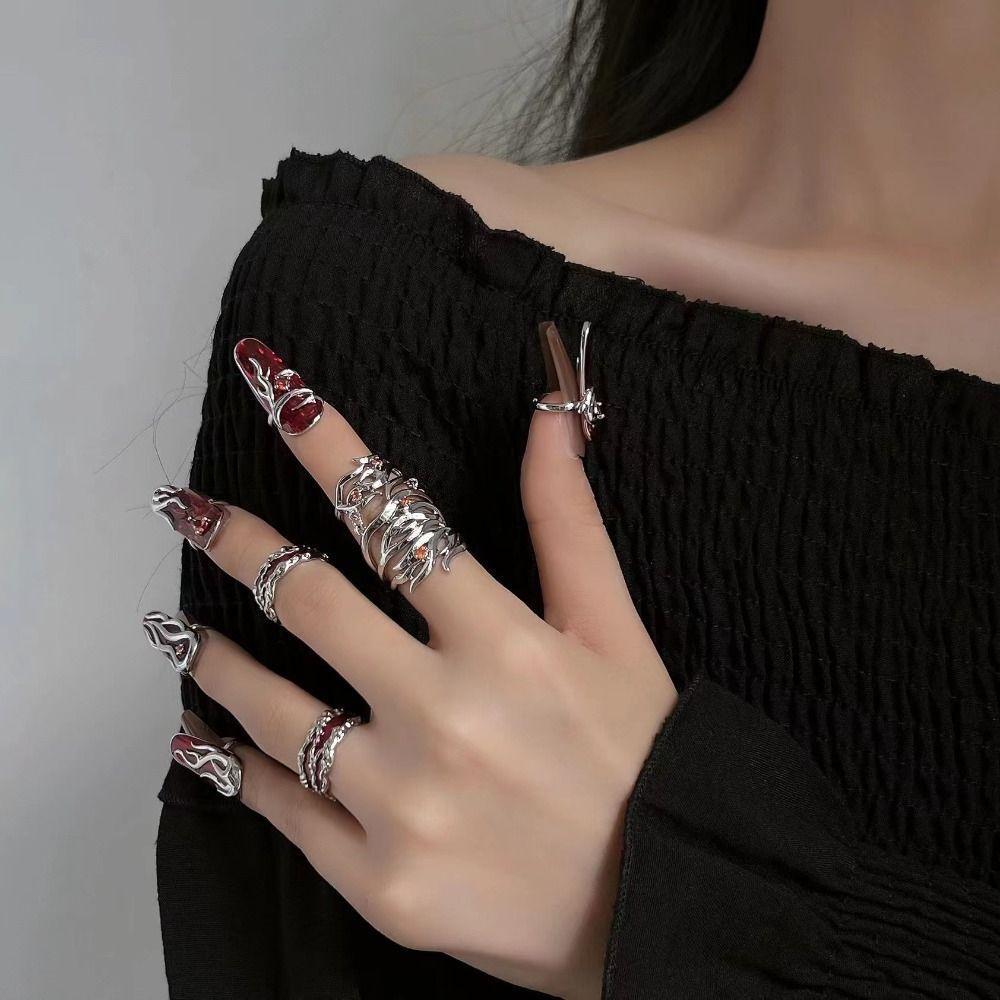 Корейский стиль ювелирных изделий Finger Cot цинковый сплав цинковый сплав кольцо фея кольцо для ногтей женские ювелирные изделия аксессуары кольцо для дизайна ногтей