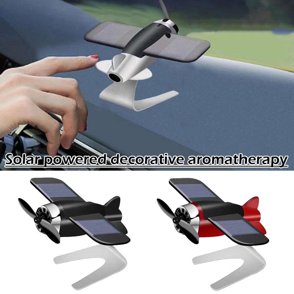 Автомобильный освежитель воздуха Индивидуализация Модель самолета на солнечных батареях Для центральной консоли автомобиля Украшение автомобильного интерьера Аксессуары W5K8