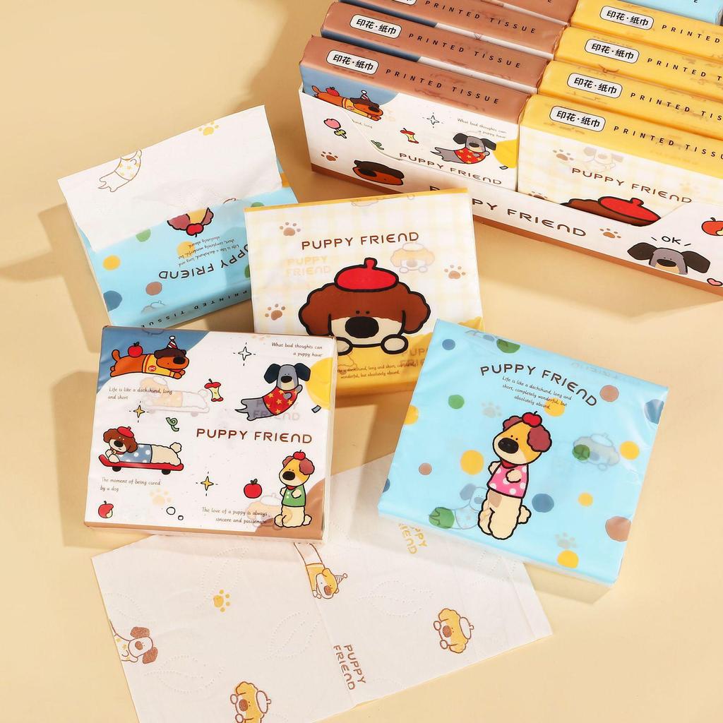 Sausage Dog Cartoon Portable Tissue Bag for Kids