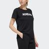 Adidas Футболка Essentials Linear Logo Color Block с коротким рукавом, женские топы, черный цвет FM5312