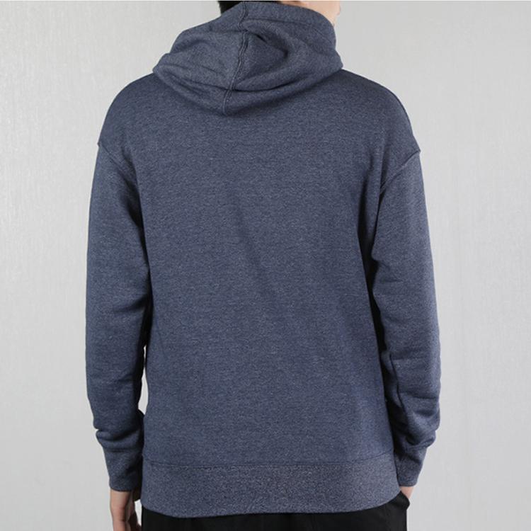Nike Heritage 2.0 Logo Print Knit Hoodie With Fleece Lining Men Hoodie Dark-Grey BV2934-410