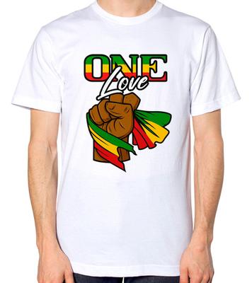 Футболка One Love Джа Раста Регги Растафарианский Топ