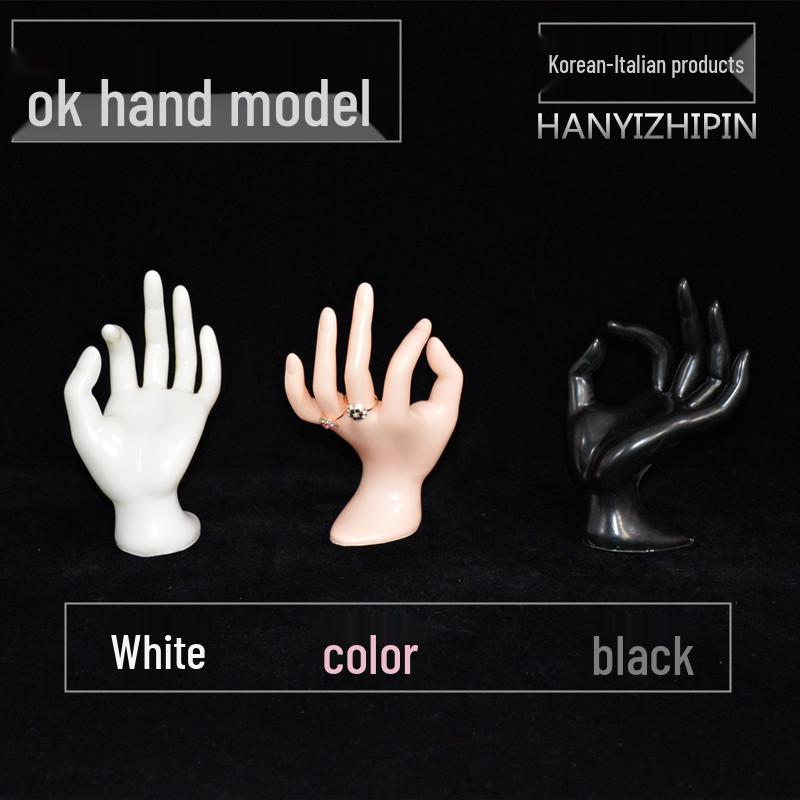 Creative OK Shape Hand Mannequin: Short Plastic Display for Jewelry & Rings