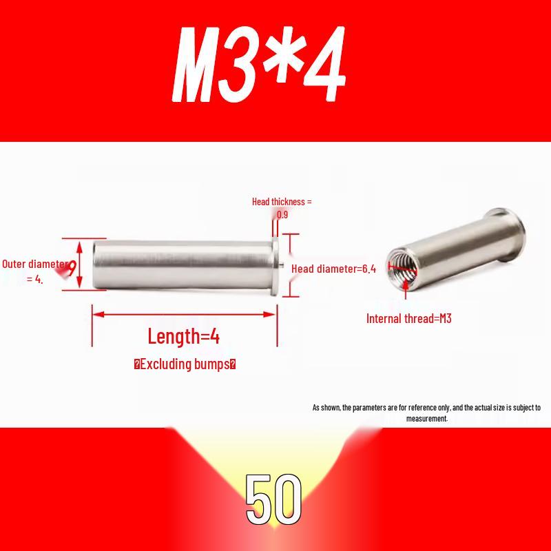 Сварные шпильки из нержавеющей стали 304 с внутренней резьбой M3-M6