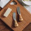 Vertical Butter Knife Stainless Steel Cheese Knife Creative Wooden Handle Butter Knife Mini Bread Jam Spatula