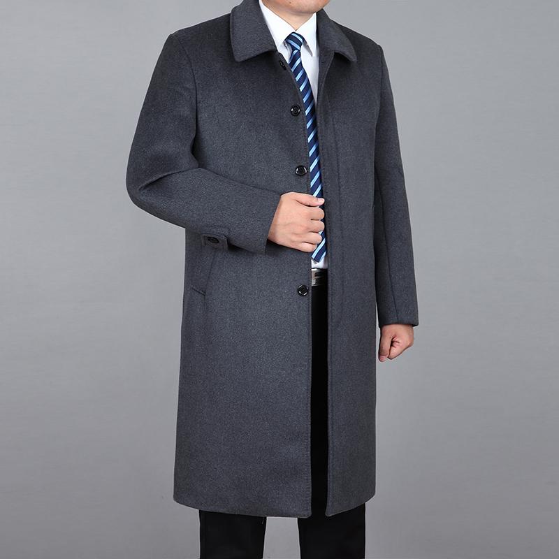 Мужское шерстяное длинное пальто, осеннее шерстяное кашемировое пальто, мужское зимнее шерстяное пальто, верхняя одежда