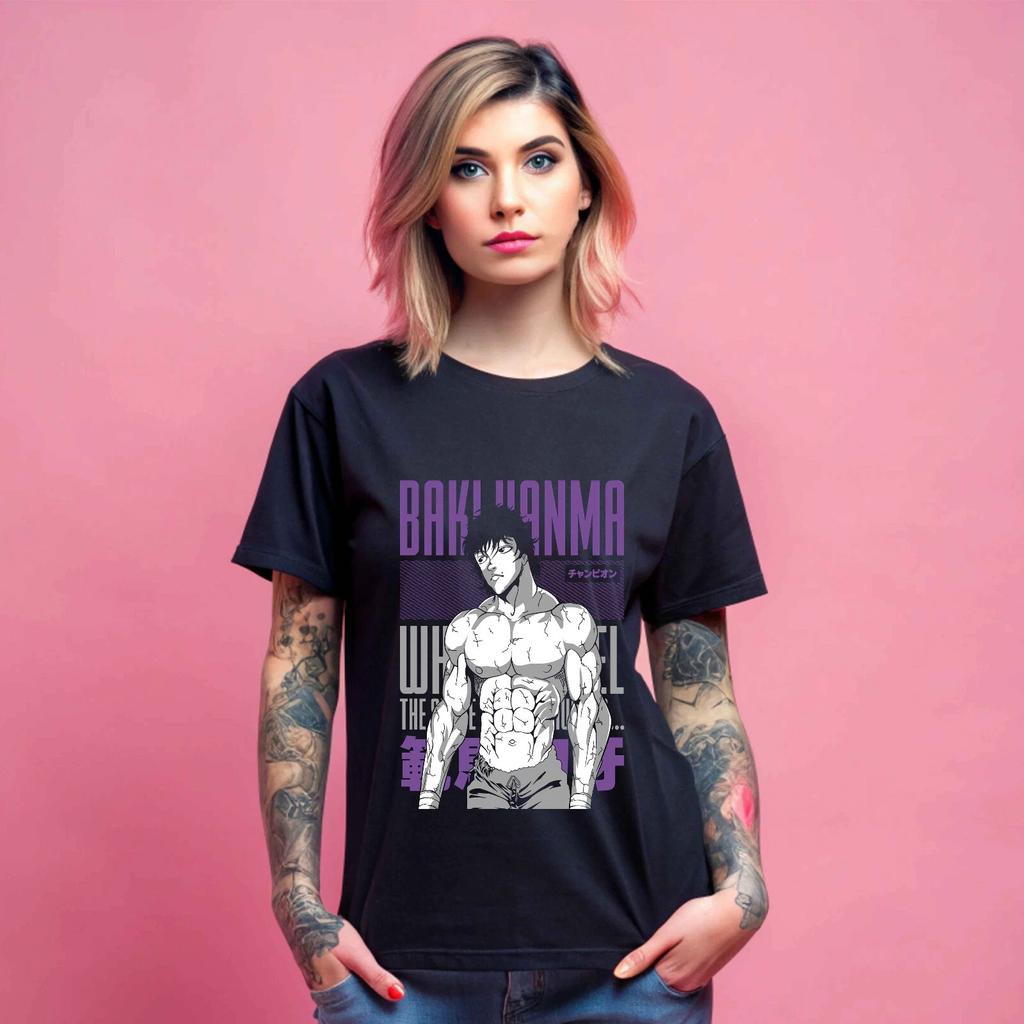 Мужская Женская Футболка Baki the Grappler Манга Баки Ханма Юдзиро Ханма Аниме Подарок Рубашка334