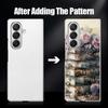 Ретро Чехол с акварельным цветочным принтом для Samsung Z Fold 8 Ultra 7 6 5 Роскошная Позолоченная Кожаная Накладка Жесткая Защитная Крышка Телефона для Galaxy Z Fold8 Fold7 Fold6
