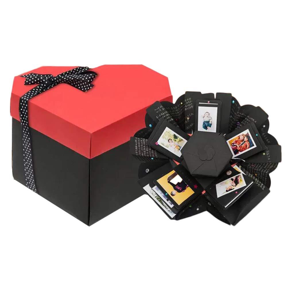 Self-adhesion Love Heart Explosion Box Paper DIY Handmade Photo Album Anniversary Gift