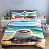Cute seal on beach. Bedding sets Duvet cover sets Duvet covers Pillowcases(1 * Duvet Cover 2 * Pillowcases, without duvet insert)