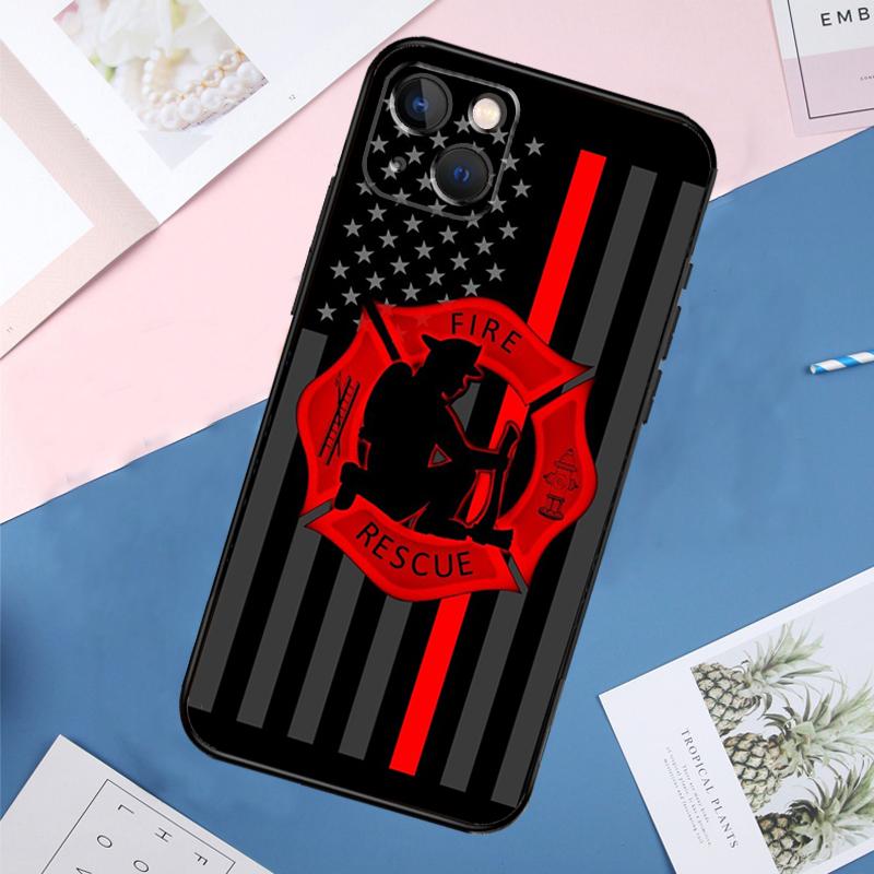 Чехол для телефона Пожарный Пожарная служба Пожарный Для iPhone 11 14 15 16 Pro Max 13 12 Mini XS X XR Plus Защитная крышка