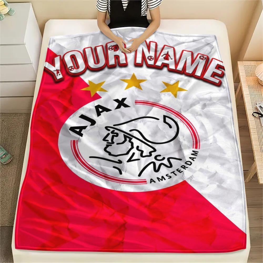 1PC Custom Name AJAX Patterned Flannel Blanket Suitable For All Seasons for Home Decor Warmth and Comfort Gifts Holiday Present