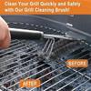 Stainless Steel Brush With Integrated Scraper Kitchen Utensils Scrubbing Tool Kitchen Supplies