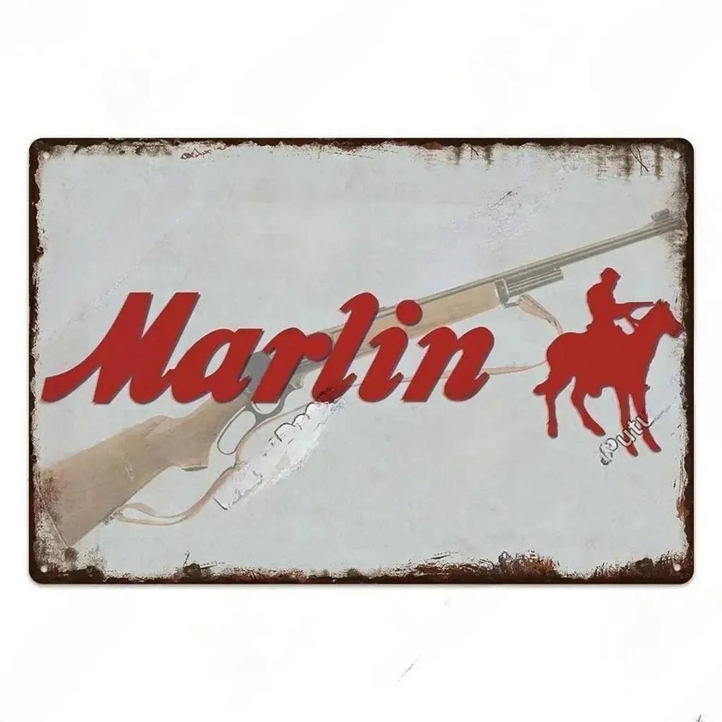 Metal Tin Signs Pistol Stonger Beretta Wesson Colt Vintage Funny Art Wall Decorations for Home Man Cave Garage Cafe Bars Clubs