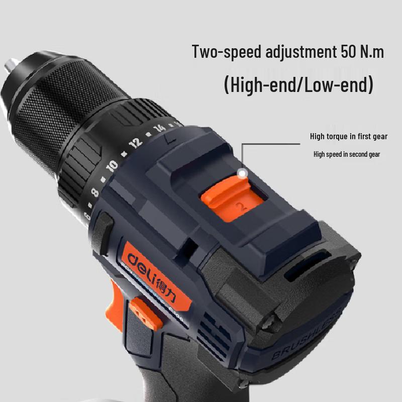 Deli DC120 20V Brushless Cordless Electric Drill CN plug (adapter included)